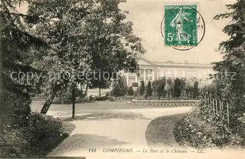 AK / Ansichtskarte Compiegne_Oise Le Parc et le Chateau Compiegne Oise