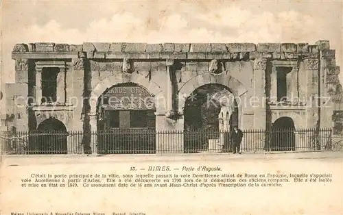AK / Ansichtskarte Nimes Porte d Auguste Nimes