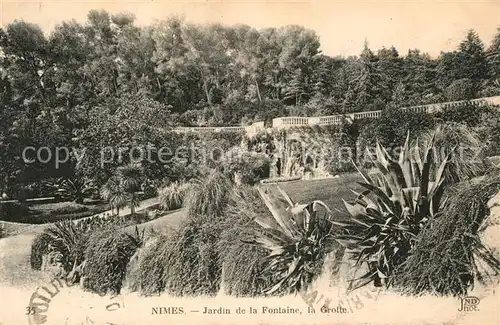 AK / Ansichtskarte Nimes Jardin de la Fontaine la Grotte Nimes