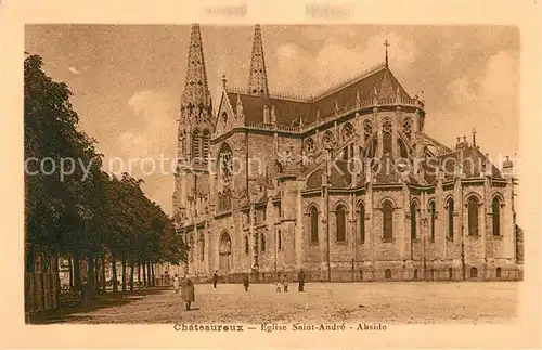 AK / Ansichtskarte Chateauroux_Indre Eglise Saint Andre Abside Chateauroux Indre