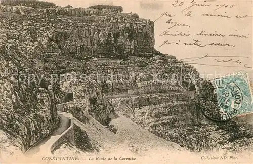 AK / Ansichtskarte Constantine_Algerien La Route de la Corniche 