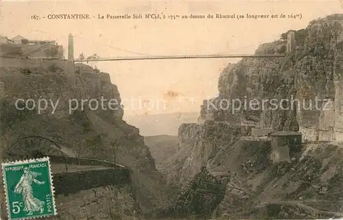 AK / Ansichtskarte Constantine_Algerien La Passerelle Sidi M Cid au dessus du Rhumel 