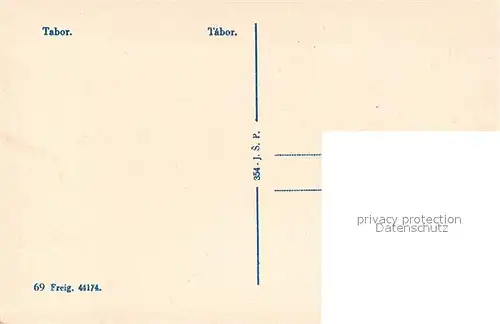 AK / Ansichtskarte Tabor_Suedboehmen Partie am Fluss Blick zur Stadt Tabor Suedboehmen