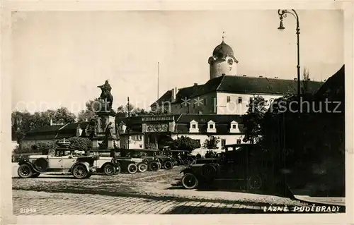 AK / Ansichtskarte Lazne_Podebrady Denkmal Schloss Lazne Podebrady