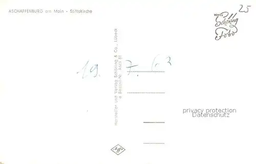 AK / Ansichtskarte Aschaffenburg_Main Stiftskirche Aschaffenburg Main