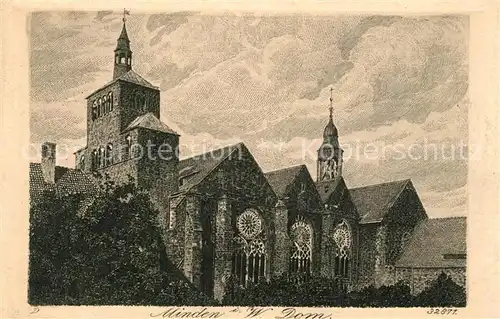 AK / Ansichtskarte Minden_Westfalen Dom Minden_Westfalen