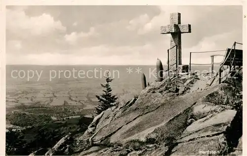 AK / Ansichtskarte Schwarzwald Hardstein Gipfelkreuz Schwarzwald