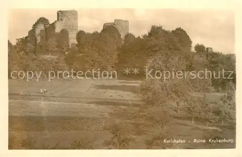 AK / Ansichtskarte Karlshafen_Bad Ruine Krukenburg Karlshafen_Bad