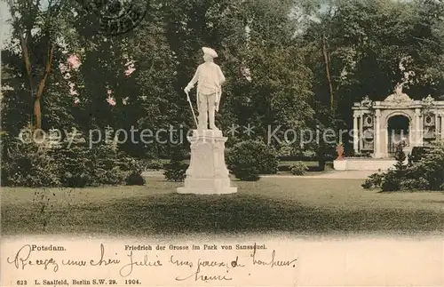 AK / Ansichtskarte Potsdam Denkmal Friedrich der Grosse im Park von Sanssouci Potsdam