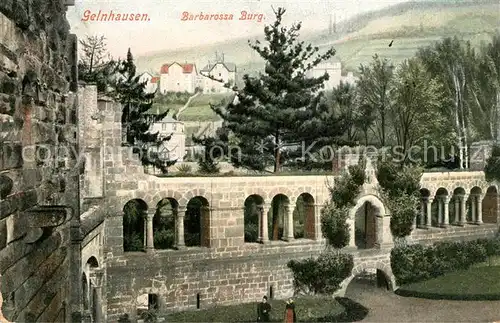 AK / Ansichtskarte Gelnhausen Barbarossa Burg Gelnhausen