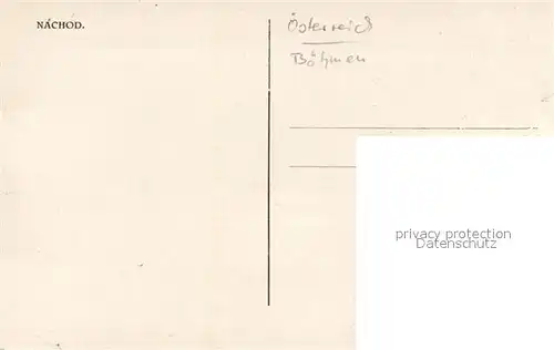 AK / Ansichtskarte Nachod_Tschechien Platz Blick zum Schloss Nachod Tschechien