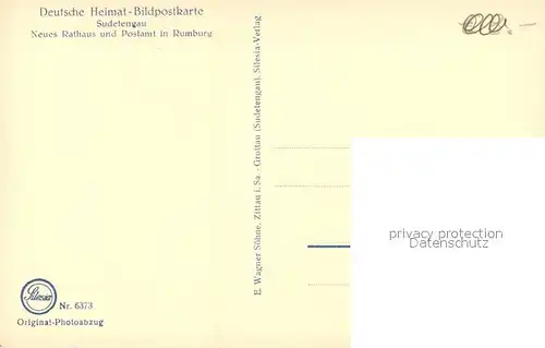 AK / Ansichtskarte Rumburg_Tschechien Neues Rathaus und Postamt Rumburg Tschechien