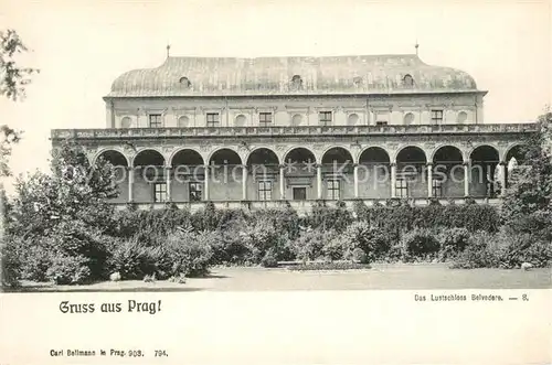 AK / Ansichtskarte Prag_Prahy_Prague Lustschluss Belvedere Prag_Prahy_Prague