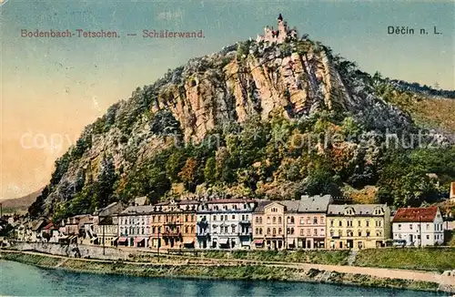 AK / Ansichtskarte Bodenbach Tetschen_Boehmen Blick zur Schaeferwand Bodenbach Tetschen Boehmen