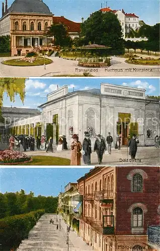 AK / Ansichtskarte Franzensbad_Boehmen Kurhaus Kurplatz Salzquelle Morgenzeile Franzensbad_Boehmen