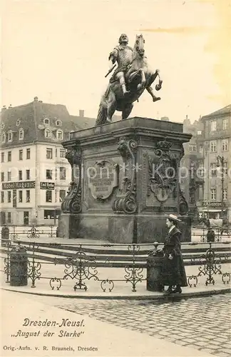 AK / Ansichtskarte Dresden Denkmal August der Starke Dresden