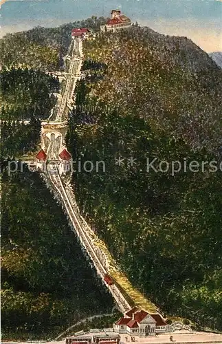 AK / Ansichtskarte Baden Baden Drahtseilbahn am Merkur Baden Baden