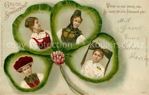 AK / Ansichtskarte Schwarzwald Trachten Schwarzwald