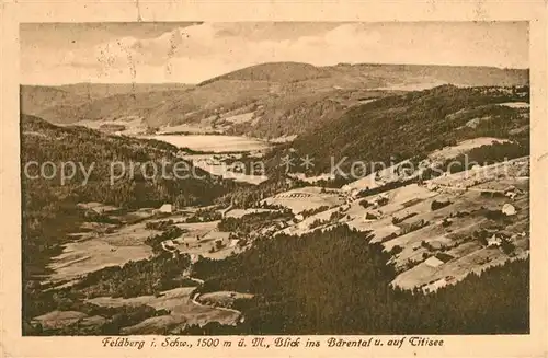AK / Ansichtskarte Feldberg_Schwarzwald B?rental und Titisee Feldberg Schwarzwald