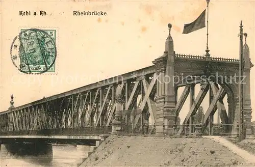 AK / Ansichtskarte Kehl_Rhein Rheinbr?cke Kehl_Rhein