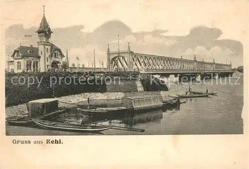 AK / Ansichtskarte Kehl_Rhein Rheinbr?cke Kehl_Rhein
