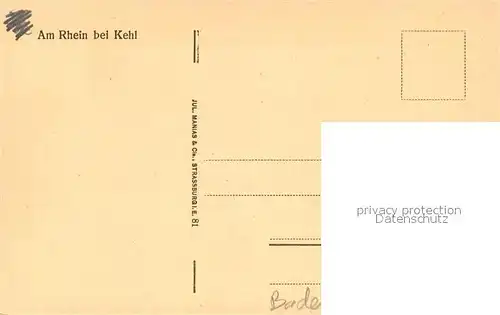 AK / Ansichtskarte Kehl_Rhein Rheinpartie Kehl_Rhein