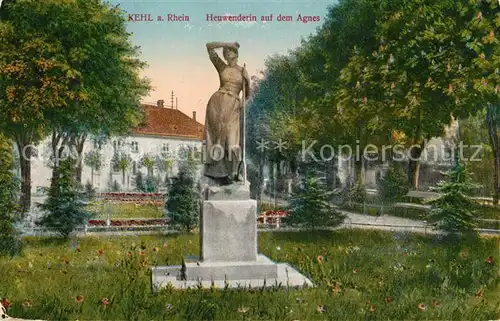 AK / Ansichtskarte Kehl_Rhein Heuwenderin auf dem Agnes Kehl_Rhein