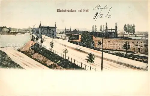 AK / Ansichtskarte Kehl_Rhein Rheinbr?cken Kehl_Rhein