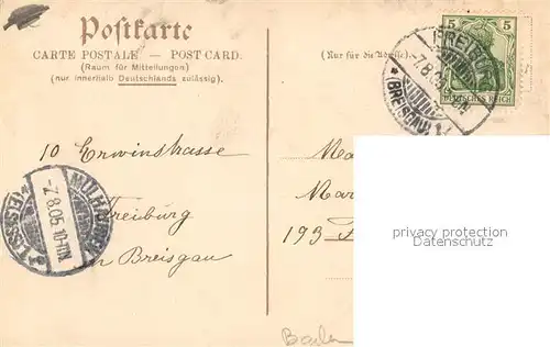 AK / Ansichtskarte Freiburg_Breisgau Waldsee Freiburg Breisgau