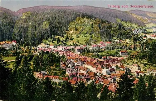 AK / Ansichtskarte Triberg_Schwarzwald Blick vom 3 Kaiserfelsen Triberg Schwarzwald