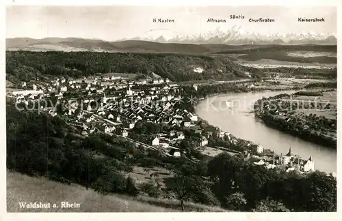 AK / Ansichtskarte Waldshut Tiengen Fliegeraufnahme Rheinpartie Waldshut Tiengen