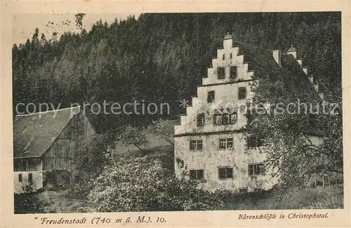 AK / Ansichtskarte Freudenstadt B?renschl??le in Christophstal Freudenstadt
