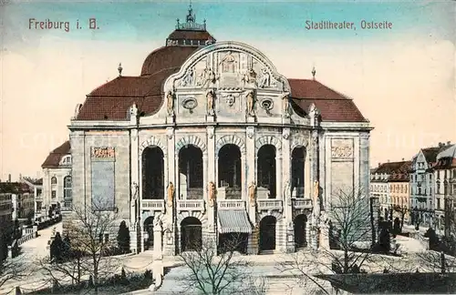 AK / Ansichtskarte Freiburg_Breisgau Stadttheater Ostseite Freiburg Breisgau