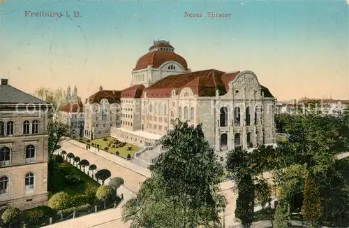 AK / Ansichtskarte Freiburg_Breisgau Neues Theater Freiburg Breisgau