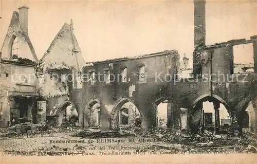 AK / Ansichtskarte Reims_Champagne_Ardenne Bombardement de Reims par les Allemands Reims_Champagne_Ardenne
