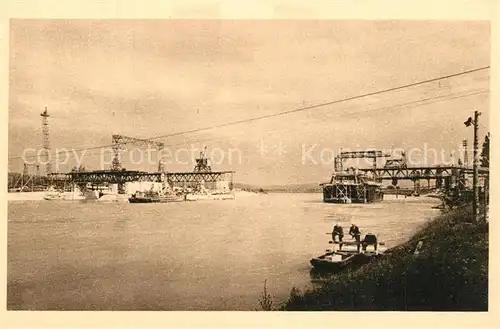 AK / Ansichtskarte Kembs_Elsass Barrage vue daval rive francaise Juillet 1930 Kembs Elsass