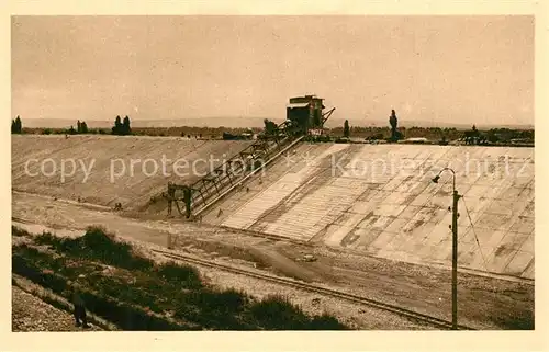 AK / Ansichtskarte Kembs_Elsass Machine a betonner les talus du Canal Juillet 1930 Kembs Elsass