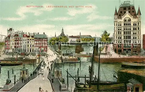AK / Ansichtskarte Rotterdam L
Leeuwenbrug met Witte Huis Rotterdam