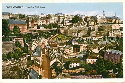 AK / Ansichtskarte Luxembourg_Luxemburg Grund et Ville haute Luxembourg Luxemburg