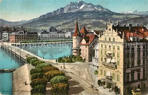AK / Ansichtskarte Luzern_LU mit Pilatus Luzern_LU