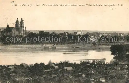AK / Ansichtskarte Tours_Indre et Loire Panorama de la Ville et la Loire vue des Villas de Sainte Radegonde Tours Indre et Loire