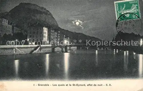 AK / Ansichtskarte Grenoble Les quais et le St Eynard effet de nuit Grenoble