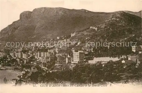 AK / Ansichtskarte Monte Carlo et la Tete de Chien Monte Carlo