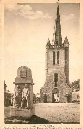 AK / Ansichtskarte Paimpol Clocher de lancienne eglise et Monument Botrei  Paimpol