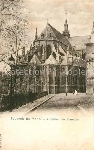 AK / Ansichtskarte Mons_Belgien Eglise Sainte Waudru Mons Belgien