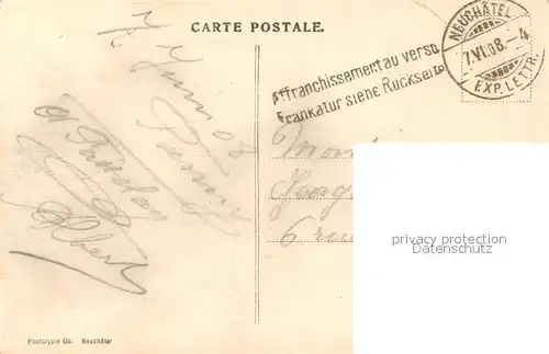 AK / Ansichtskarte Neuchatel_NE Vue depuis le Mail Neuchatel NE