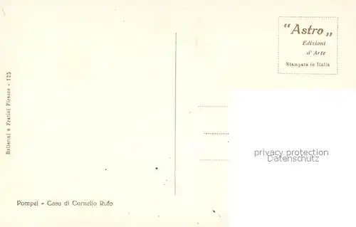 AK / Ansichtskarte Pompei Casa di Cornelio Rufo Pompei