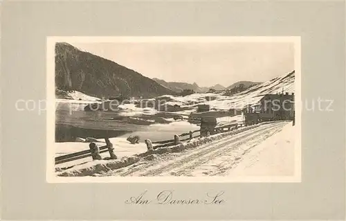 AK / Ansichtskarte Davos_GR Am Davoser See Davos_GR