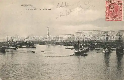 AK / Ansichtskarte Genova_Genua_Liguria Hafenpartie Genova_Genua_Liguria