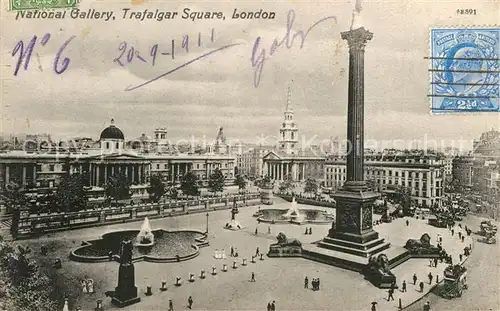AK / Ansichtskarte London National Gallery Trafalgar Square London